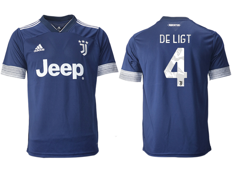 Men 2020-2021 club Juventus away aaa version #4 blue Soccer Jerseys->juventus jersey->Soccer Club Jersey